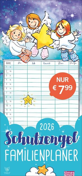 Produktbild: Times&more Schutzengel Familienplaner 2026