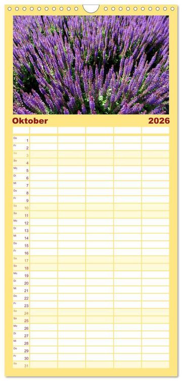 Produktbild: Familienplaner 2026 - Garten-Idylle 2026 mit 5 Spalten (Wandkalender, 21 x 45 cm) CALVENDO