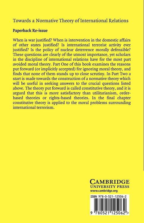 Produktbild: Towards a Normative Theory of International Relations