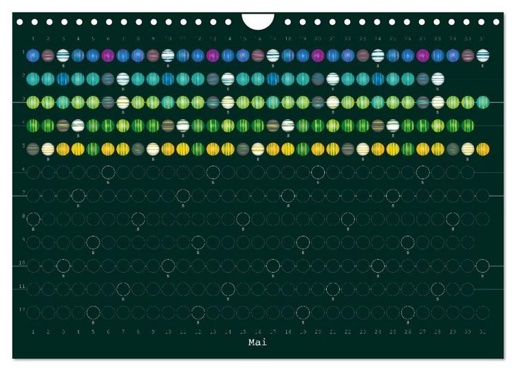 Produktbild: Perlenkalender (Wandkalender 2027 DIN A4 quer), CALVENDO Monatskalender