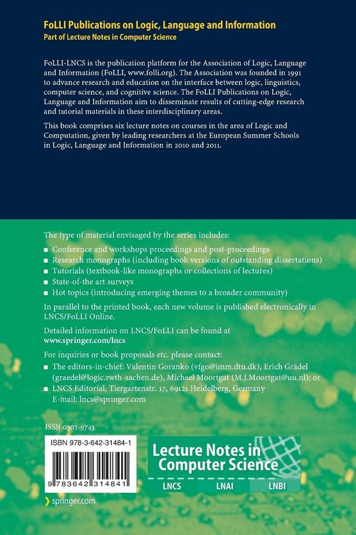 Produktbild: Lectures on Logic and Computation