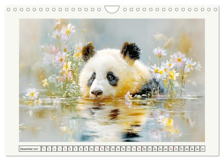 Produktbild: Pandas. Gl&uuml;cksmomente im Reich der B&auml;ren (Wandkalender 2027 DIN A4 quer), CALVENDO Monatskalender