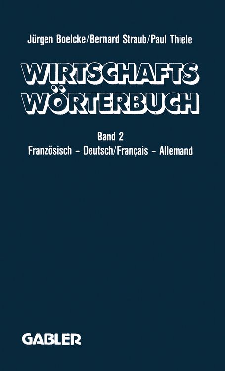 Produktbild: Dictionnaire &Eacute;conomique / Wirtschaftsw&ouml;rterbuch