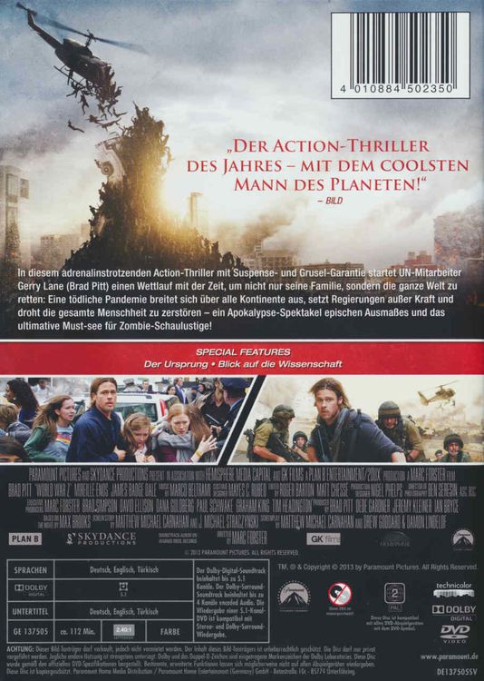 World War Z als DVD kaufen