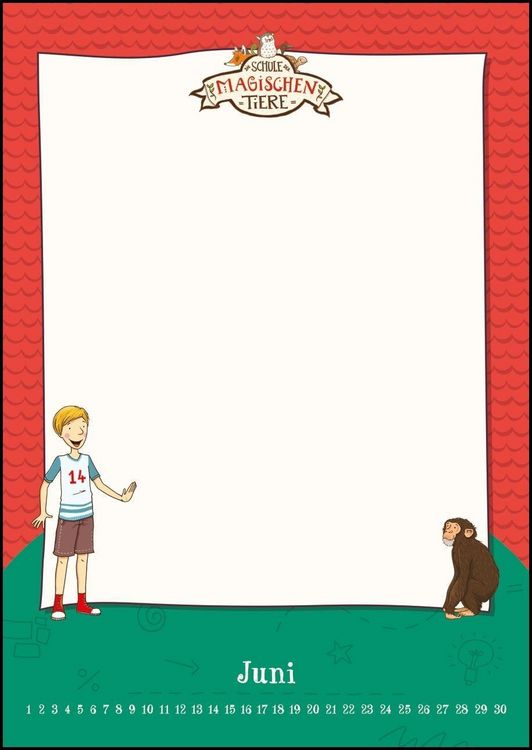 Produktbild: Schule der magischen Tiere - Bastelkalender zum Selbstgestalten - Fotos einkleben, malen - immerw&auml;hrend - 21 x 29,7 cm