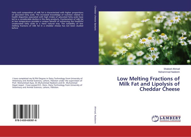Produktbild: Low Melting Fractions of Milk Fat and Lipolysis of Cheddar Cheese