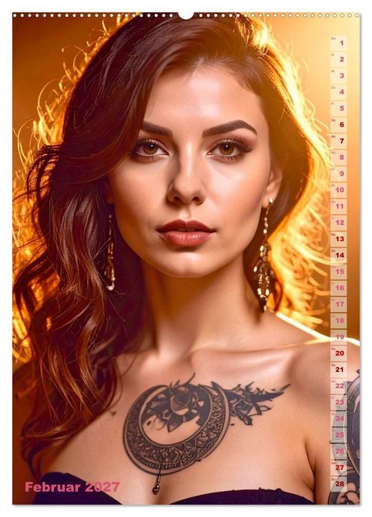 Produktbild: Tattoo Beauties Portraits (hochwertiger Premium Wandkalender 2027 DIN A2 hoch), Kunstdruck in Hochglanz
