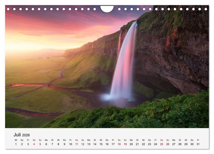 Produktbild: Naturschauspiel Wasserfall: Europas flie&szlig;ende Kunstwerke (Wandkalender 2026 DIN A4 quer), CALVENDO Monatskalender