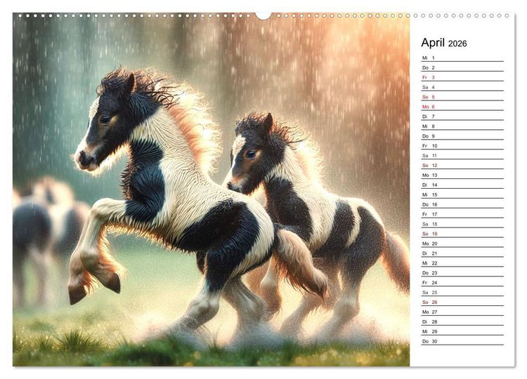 Produktbild: Tinker Tr&auml;ume - Ein Jahr auf zauberhaften Weiden (hochwertiger Premium Wandkalender 2026 DIN A2 quer), Kunstdruck in Hochglanz
