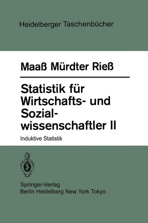 Produktbild: Statistik f&uuml;r Wirtschafts- und Sozialwissenschaftler II