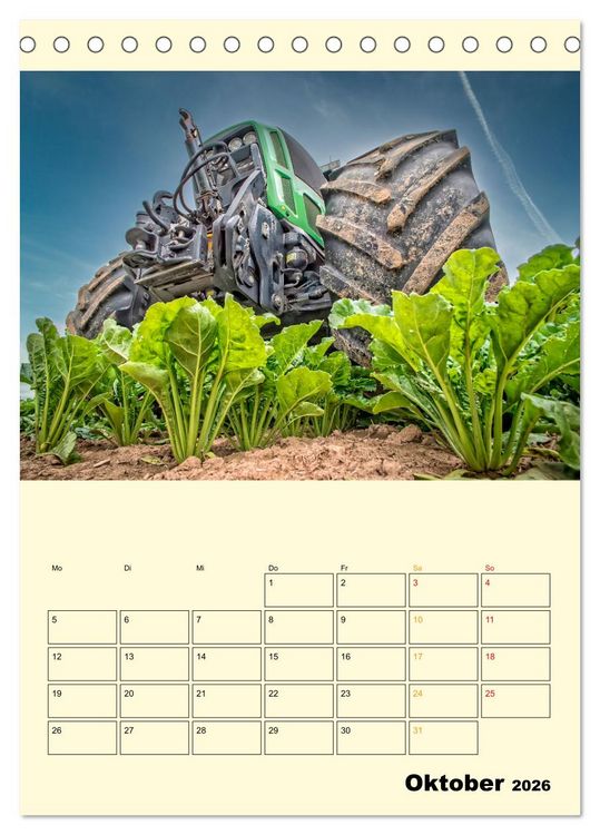 Produktbild: Traktor Giganten (Tischkalender 2026 DIN A5 hoch), CALVENDO Monatskalender