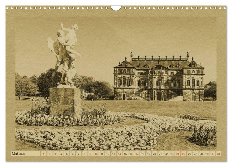 Produktbild: Dresden - Ein Kalender im Zeitungsstil (Wandkalender 2026 DIN A3 quer), CALVENDO Monatskalender