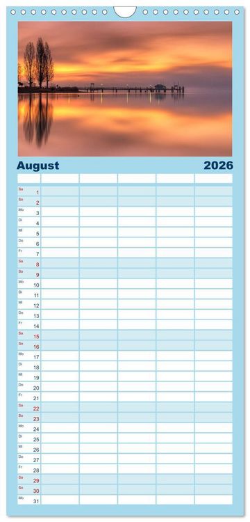 Produktbild: Familienplaner 2026 - Bodensee Weitblicke mit 5 Spalten (Wandkalender, 21 x 45 cm) CALVENDO