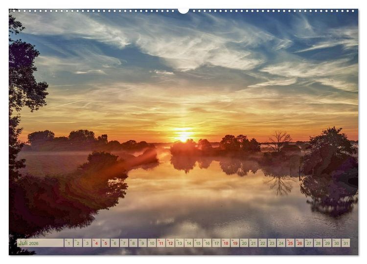 Produktbild: Morgengl&uuml;hen & Nebelschimmer (Wandkalender 2026 DIN A2 quer), CALVENDO Monatskalender
