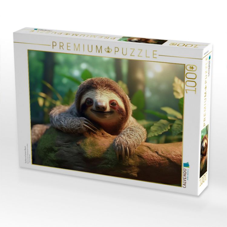 Produktbild: CALVENDO Puzzle Faultier auf einem Baum | 1000 Teile Lege-Gr&ouml;&szlig;e 64x48cm Foto-Puzzle f&uuml;r gl&uuml;ckliche Stunden