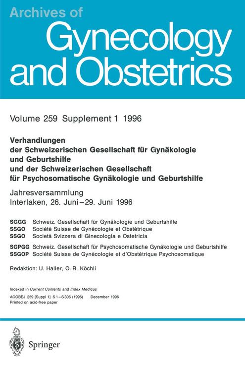 Produktbild: Verhandlungen der Schweizerischen Gesellschaft f&uuml;r Gyn&auml;kologie und Geburtshilfe und der Schweizerischen Gesellschaft f&uuml;r Psychosomatische Gyn&auml;kologie