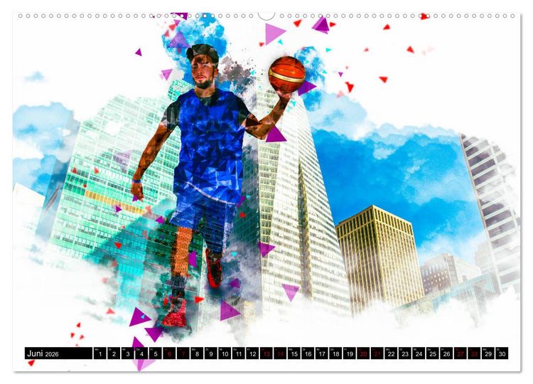 Produktbild: Basketball Art (Wandkalender 2026 DIN A2 quer), CALVENDO Monatskalender