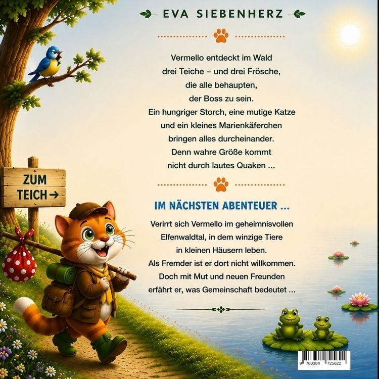 Produktbild: Boss im Teich- Band 5 der illustrierten Kinderbuchreihe &iquest;Kater Vermellos Reise durch Teuropia&iquest; - ein Abenteuer &uuml;ber Mut und Freundschaft