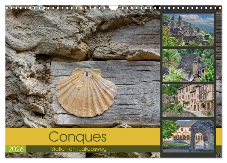 Produktbild: Conques ist eine wichtige Station am franz&ouml;sischen Jakobsweg (Wandkalender 2026 DIN A3 quer), CALVENDO Monatskalender