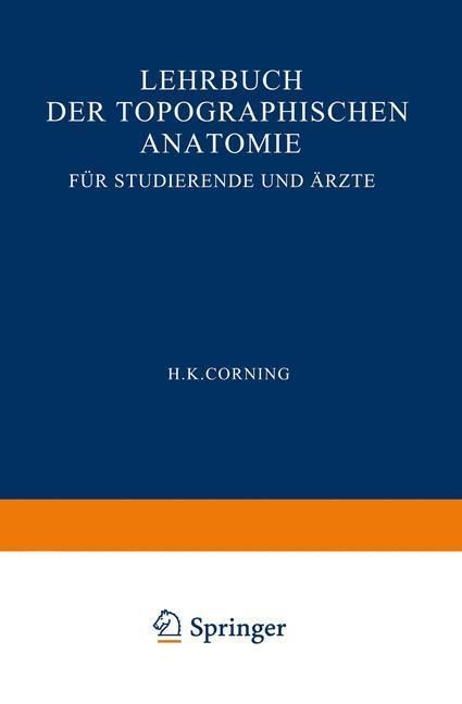 Produktbild: Lehrbuch der topographischen Anatomie f&uuml;r Studierende und &Auml;rzte
