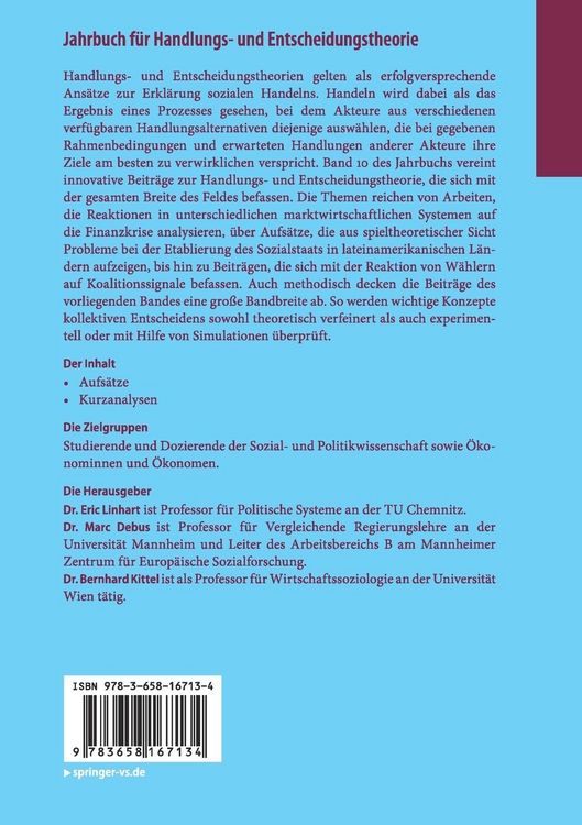 Produktbild: Jahrbuch f&uuml;r Handlungs- und Entscheidungstheorie
