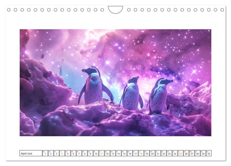 Produktbild: Tiere im Weltraum (Wandkalender 2026 DIN A4 quer), CALVENDO Monatskalender