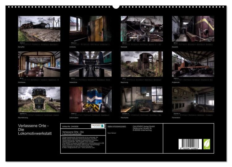 Produktbild: Verlassene Orte - Die Lokomotivwerkstatt (hochwertiger Premium Wandkalender 2027 DIN A2 quer), Kunstdruck in Hochglanz