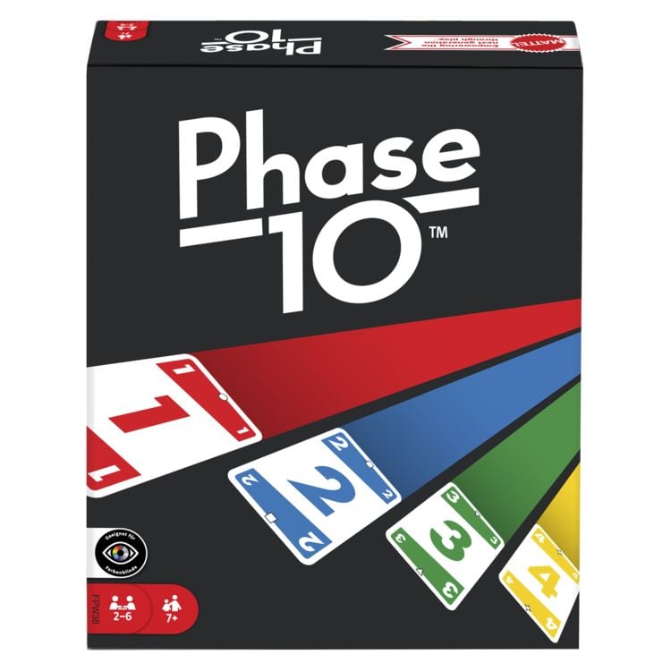 Produktbild: Mattel Games Phase 10, Kartenspiel, Gesellschaftsspiel, Familienspiel, Kinderspiel