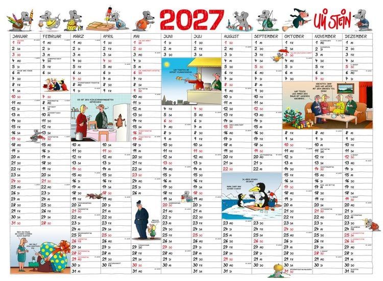 Produktbild: Uli Stein Jahresplaner 2027: Posterkalender