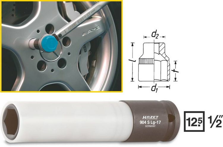 Produktbild: Hazet Kraft-Steckschl&uuml;sseleinsatz 1/2" (12.5 mm) 904SLG-17