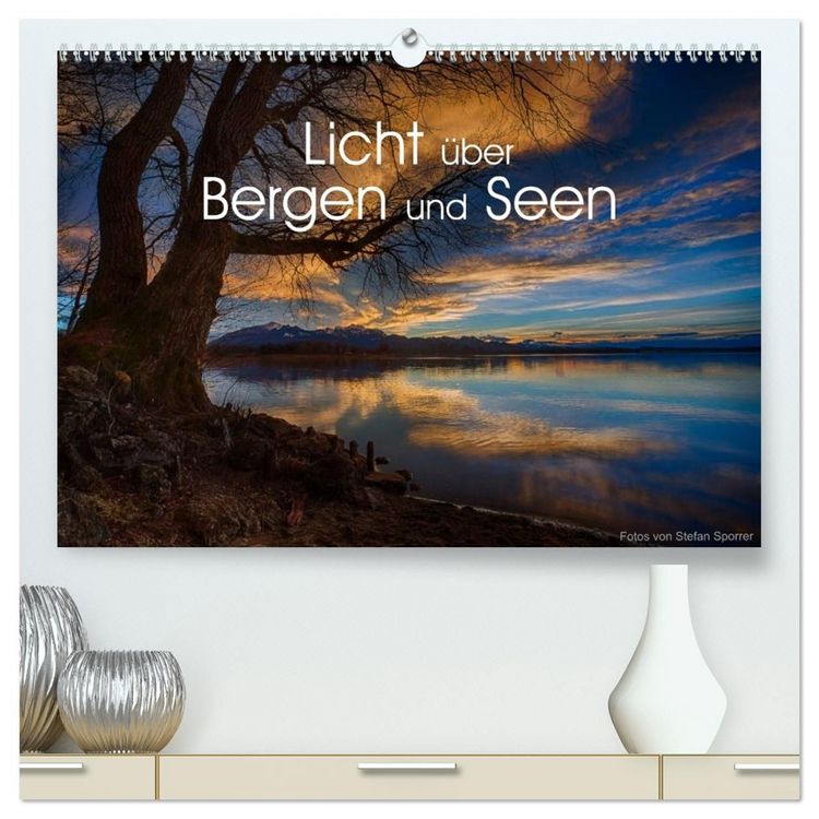 Produktbild: Licht &uuml;ber Bergen und Seen (hochwertiger Premium Wandkalender 2027 DIN A2 quer), Kunstdruck in Hochglanz