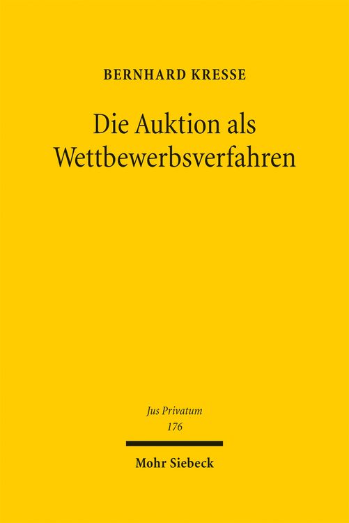 Produktbild: Die Auktion als Wettbewerbsverfahren