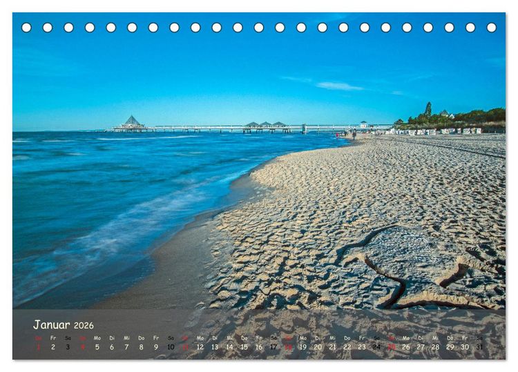 Produktbild: K&uuml;stenimpressionen von den Ostseeinseln R&uuml;gen und Usedom (Tischkalender 2026 DIN A5 quer), CALVENDO Monatskalender