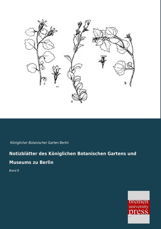 Produktbild: Notizbl&auml;tter des K&ouml;niglichen Botanischen Gartens und Museums zu Berlin