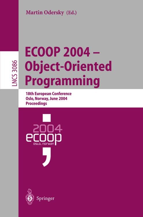 Produktbild: ECOOP 2004 - Object-Oriented Programming