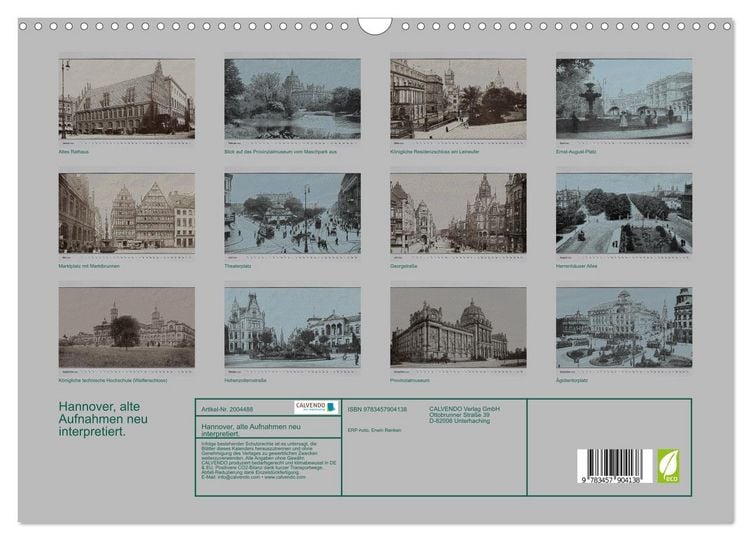 Produktbild: Hannover, alte Aufnahmen neu interpretiert. (Wandkalender 2026 DIN A3 quer), CALVENDO Monatskalender