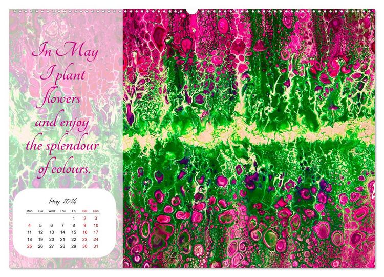 Produktbild: Your year filled with mindfulness (Wall Calendar 2026 DIN A2 landscape), CALVENDO 12 Month Wall Calendar