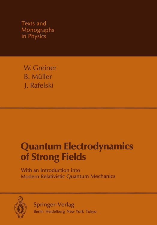 Produktbild: Quantum Electrodynamics of Strong Fields