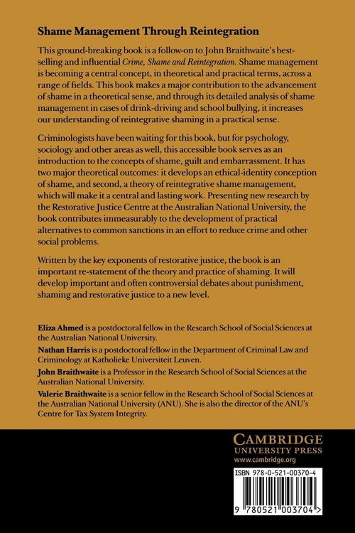 Produktbild: Shame Management Through Reintegration