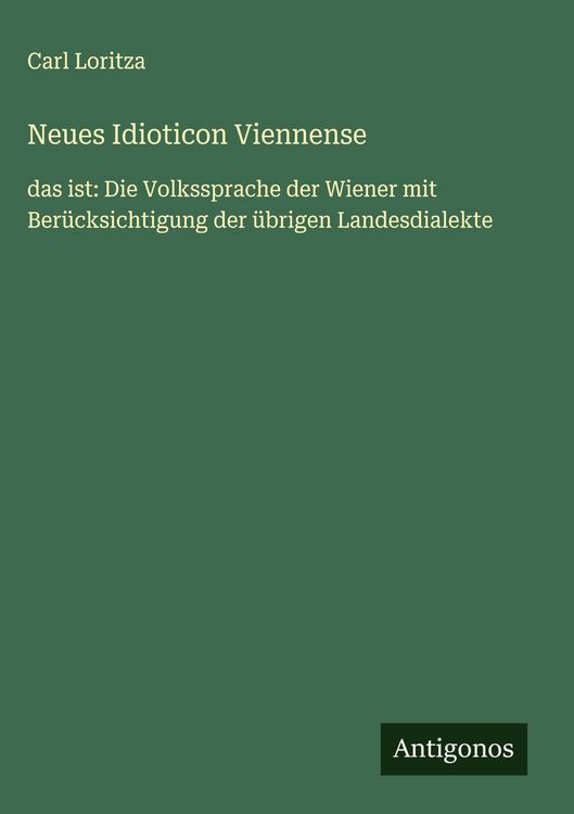 Produktbild: Neues Idioticon Viennense