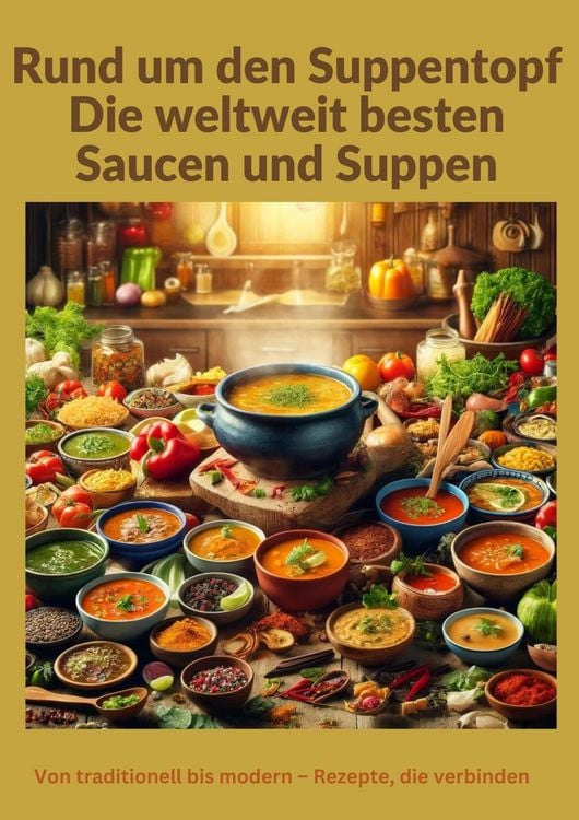 Produktbild: Rund um den Suppentopf: Die weltweit besten Saucen und Suppen: Eine globale Rezeptsammlung f&uuml;r traditionelle und moderne K&uuml;che"