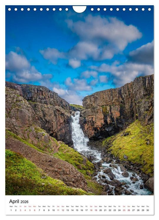 Produktbild: ICELAND, Most Scenic Earth Landscapes, Nature Wonders (Wall Calendar 2026 DIN A4 portrait), CALVENDO 12 Month Wall Calendar