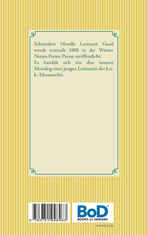 Produktbild: Leutnant Gustl