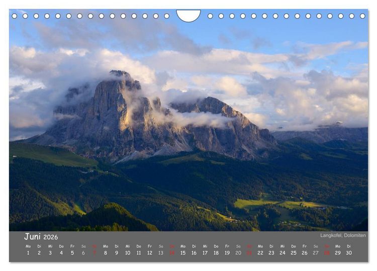 Produktbild: Traumhafte Bergwelt Kalender (Wandkalender 2026 DIN A4 quer), CALVENDO Monatskalender