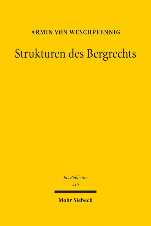 Produktbild: Strukturen des Bergrechts
