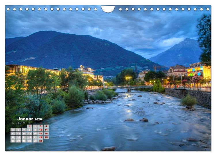 Produktbild: Meraner Land: alpin-mediterranes Lebensgef&uuml;hl (Wandkalender 2026 DIN A4 quer), CALVENDO Monatskalender