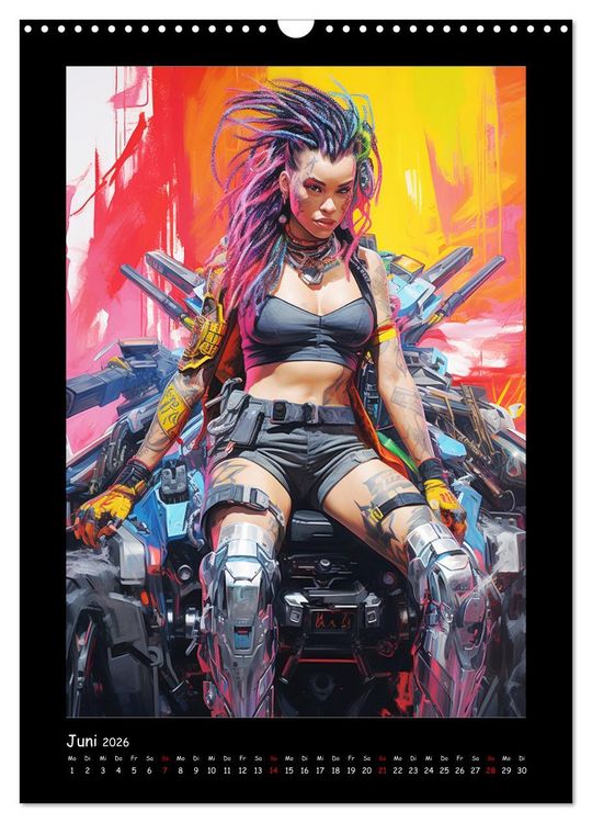 Produktbild: Cyberpunk. Futuristische Heldinnen (Wandkalender 2026 DIN A3 hoch), CALVENDO Monatskalender
