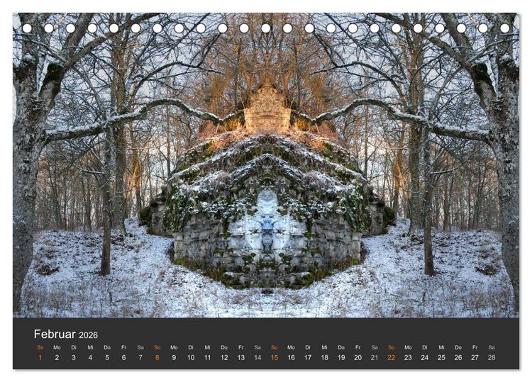 Produktbild: Spiegelwelten - Im Reich der Naturwesen (Tischkalender 2026 DIN A5 quer), CALVENDO Monatskalender