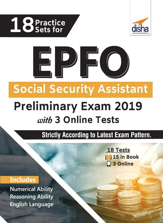 Produktbild: 18 Practice Sets for EPFO Social Security Assistant Preliminary Exam 2019 with 3 Online Tests