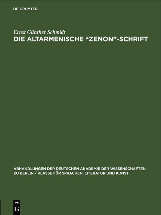 Produktbild: Die Altarmenische "Zenon"-Schrift